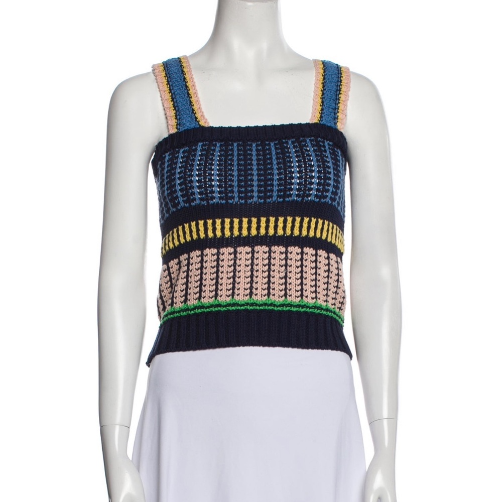 NEW Veronica Beard M square neck crop top with tags